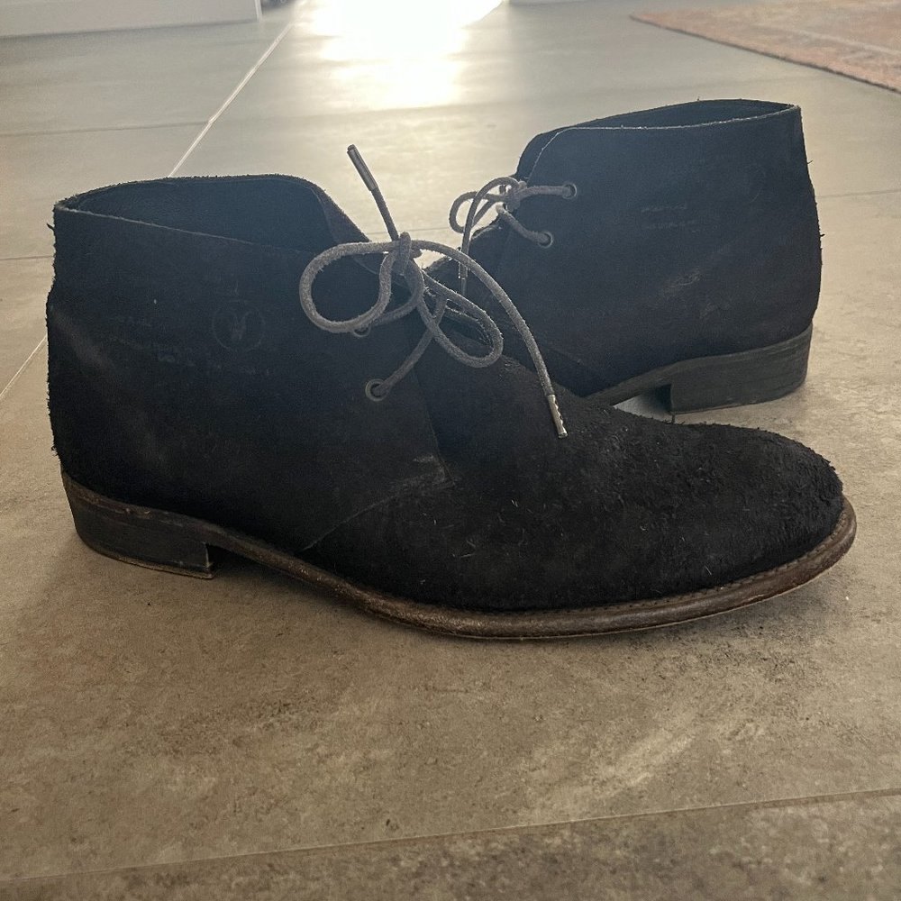 AllSaints Men’s Size 43 Black Suede Chukka Boots Casual Shoes